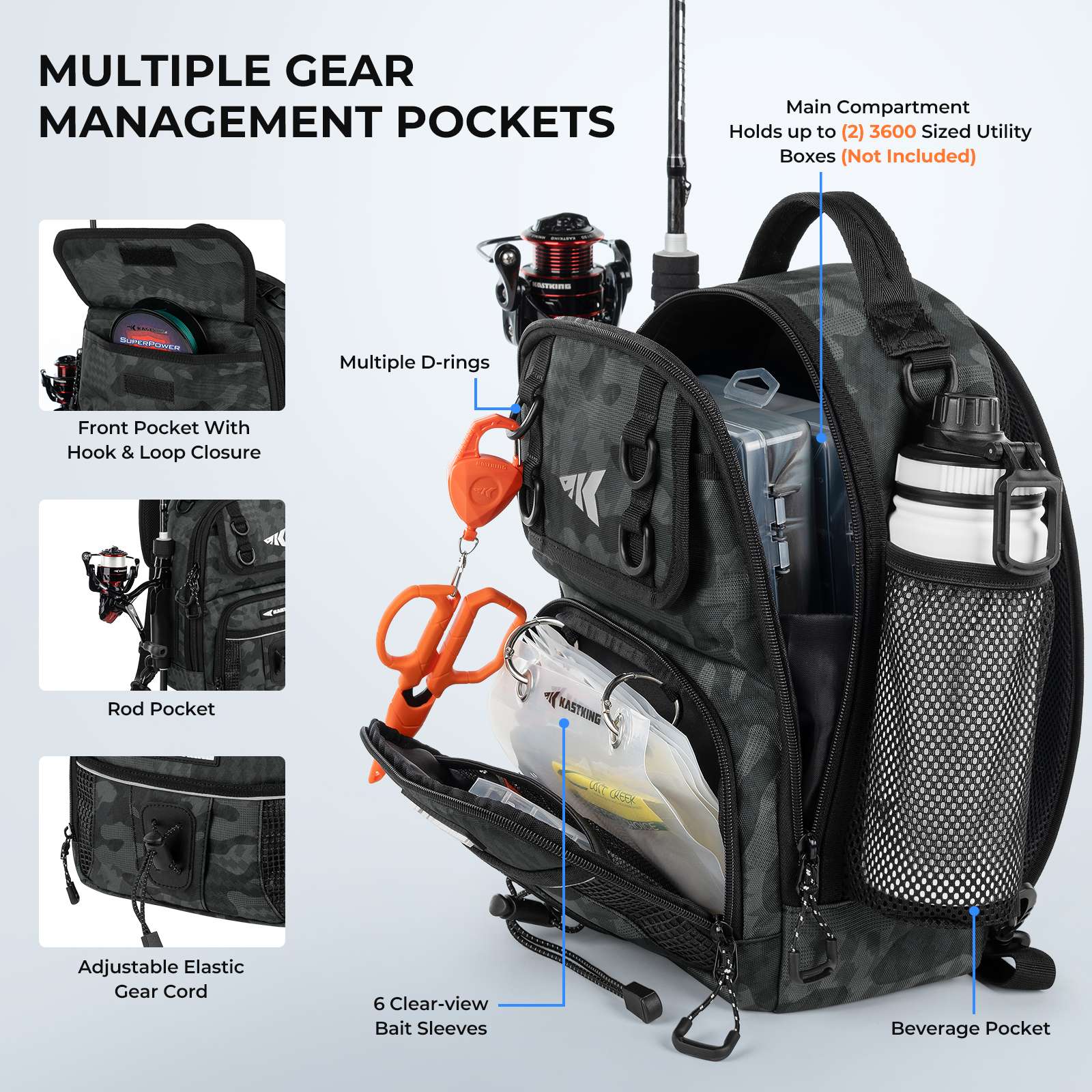 KastKing BaitSpace Fishing Sling Bag - Image 13