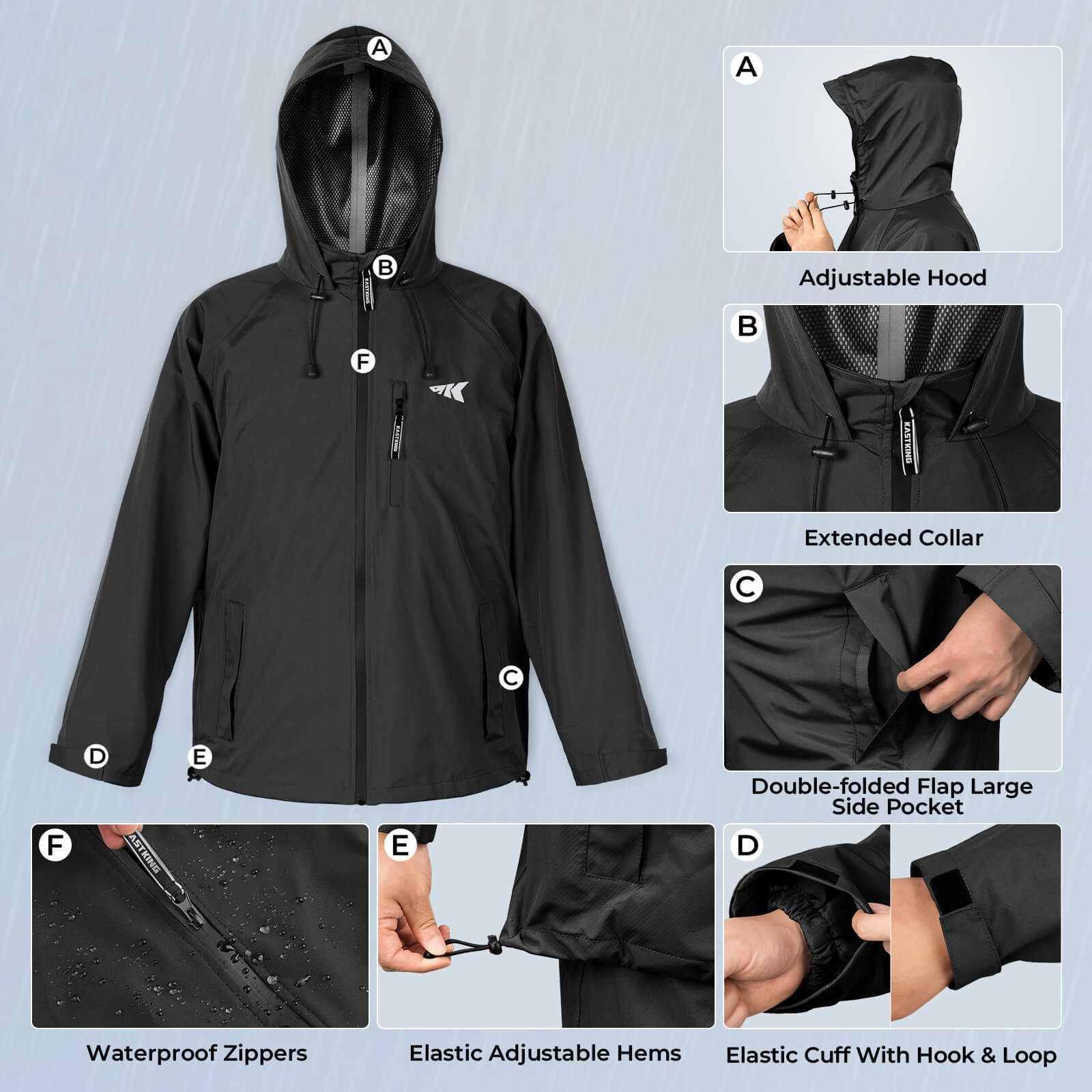 KastKing HydroSense Essential Waterproof Rain Suit - Image 7