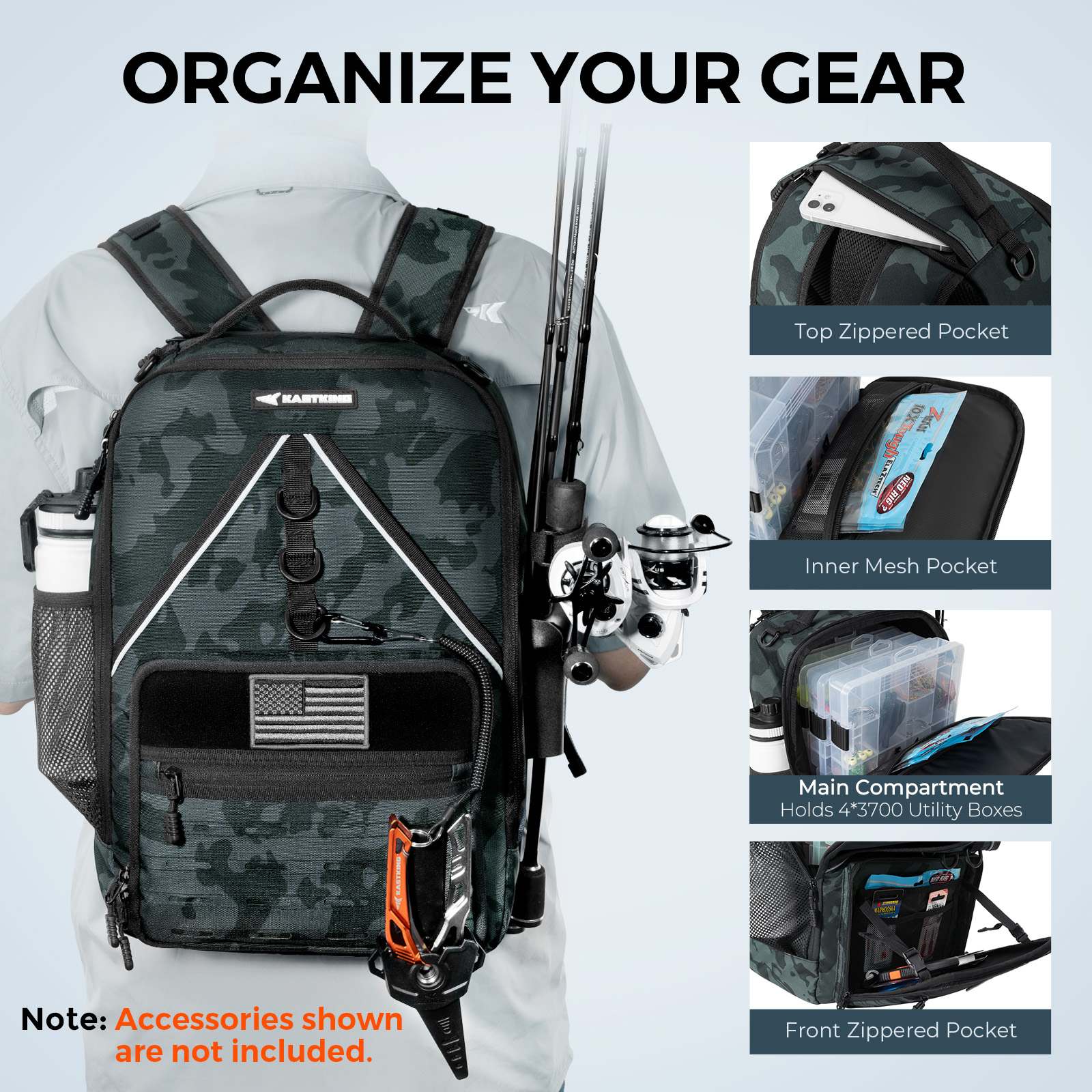 KastKing KarryAll KastMate Fishing Tackle Backpack - Image 9