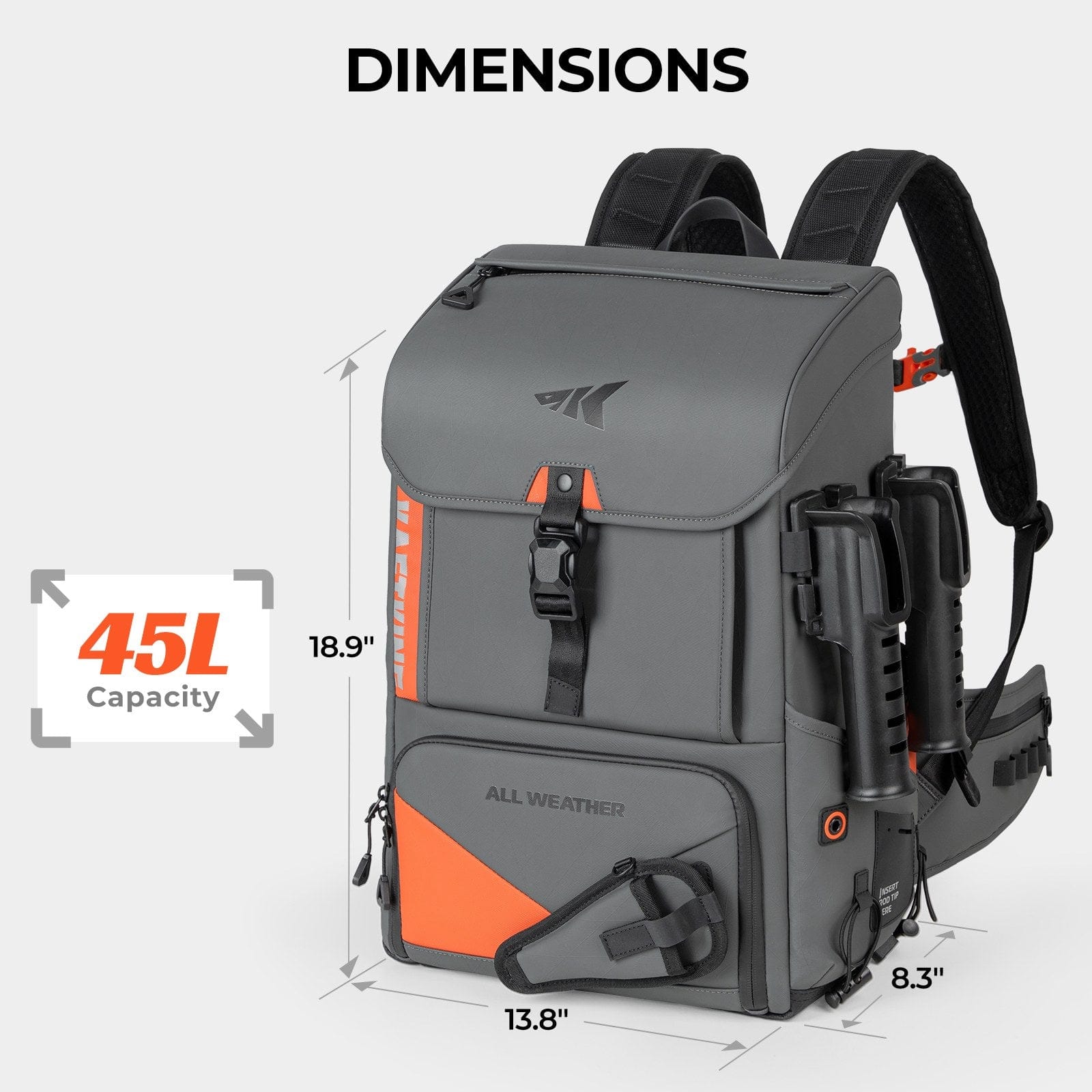 KastKing All Weather Fishing Tackle Backpack - Image 9