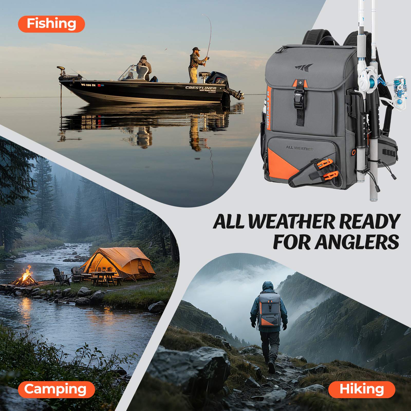 KastKing All Weather Fishing Tackle Backpack - Image 11