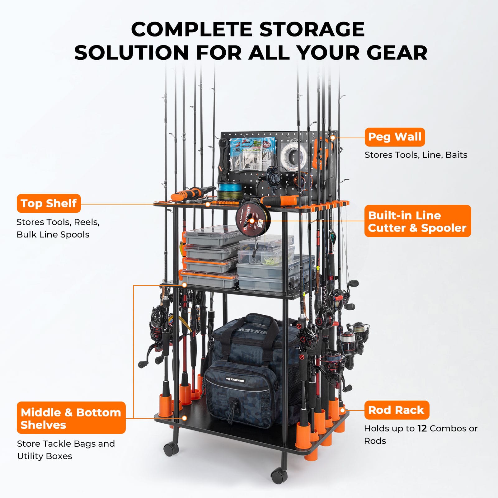 KastKing Gear Trolley Rod Rack - Image 4
