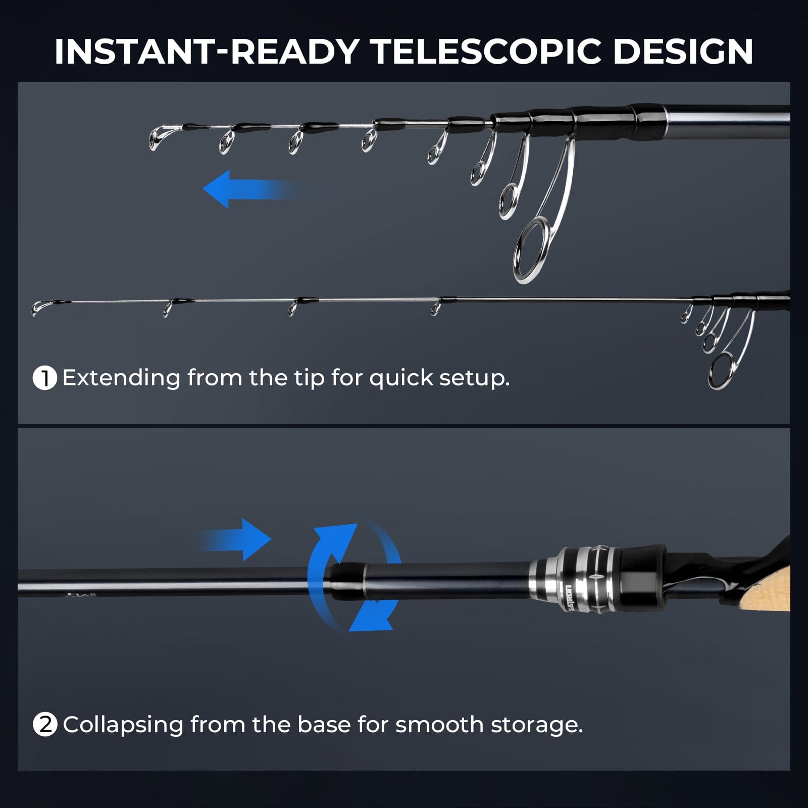 KastKing Megatron Titanium Telescopic Spinning Rod - Image 7