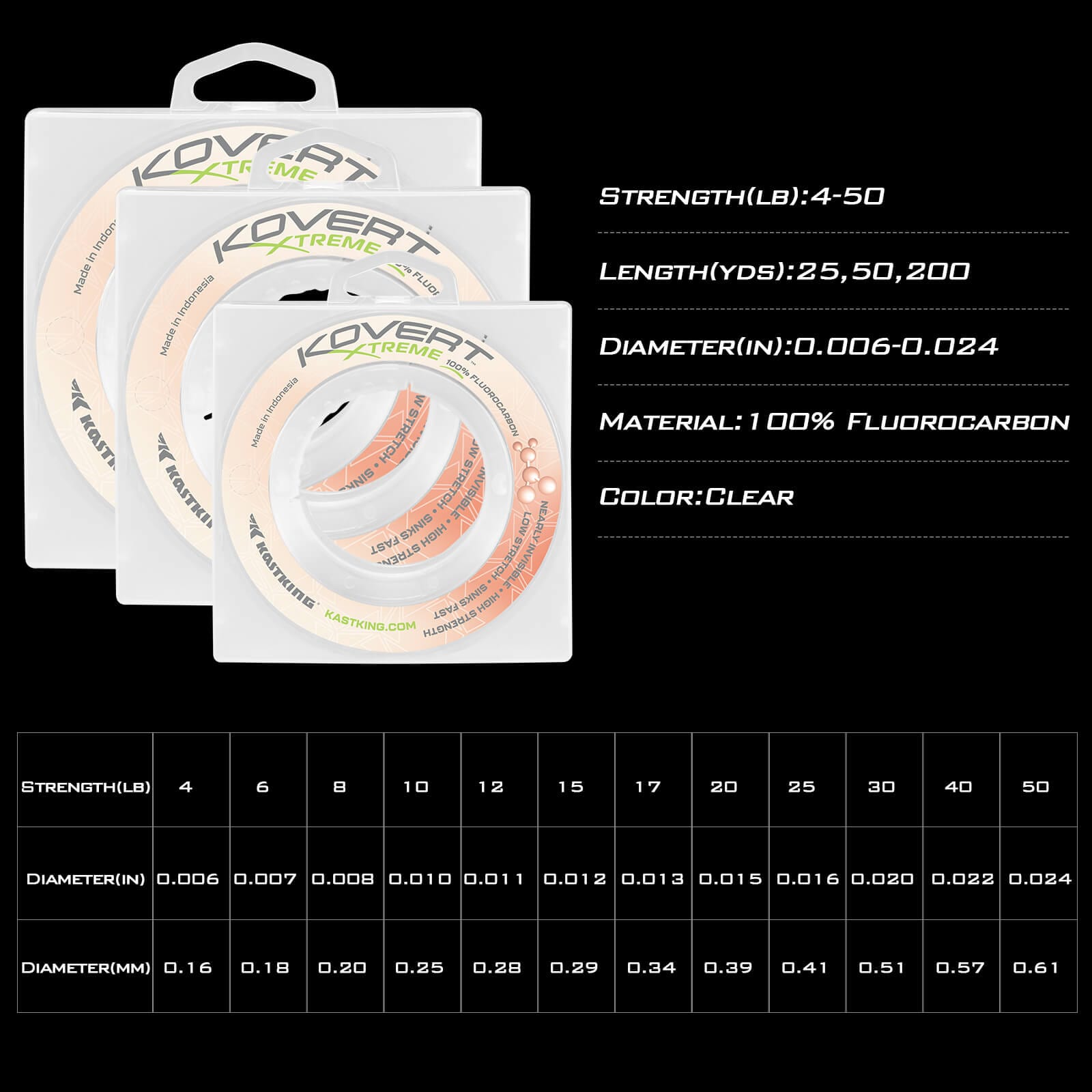 KastKing Kovert Xtreme Fluorocarbon Fishing line - Image 5
