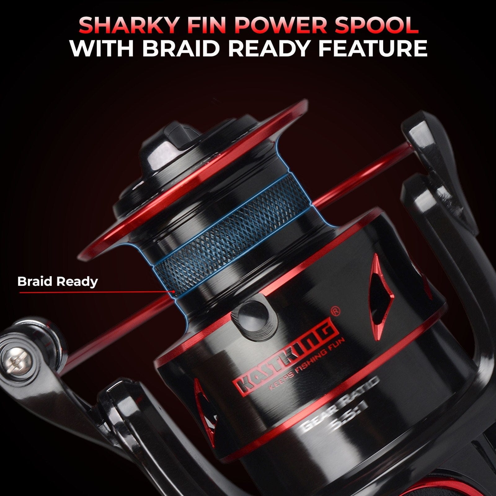 KastKing Sharky Baitfeeder III Spinning Reel - Image 8
