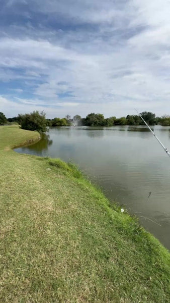 Fishing at a pond with KastKing gear